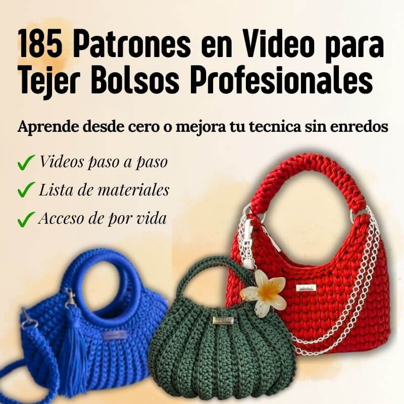 Da rienda suelta a tu creatividad y crea impresionantes bolsas de ganchillo con nuestros tutoriales en video fáciles de seguir. ¡Perfecto para todos los niveles de habilidad! (1) (1)